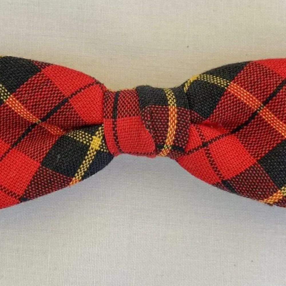 Vintage Lyton's Red Multi Wallace Tartan Plaid Cummerbund